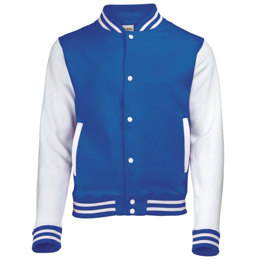 Awdis Kids Unisex Varsity Jacket / Schoolwear / Royal Blue/White